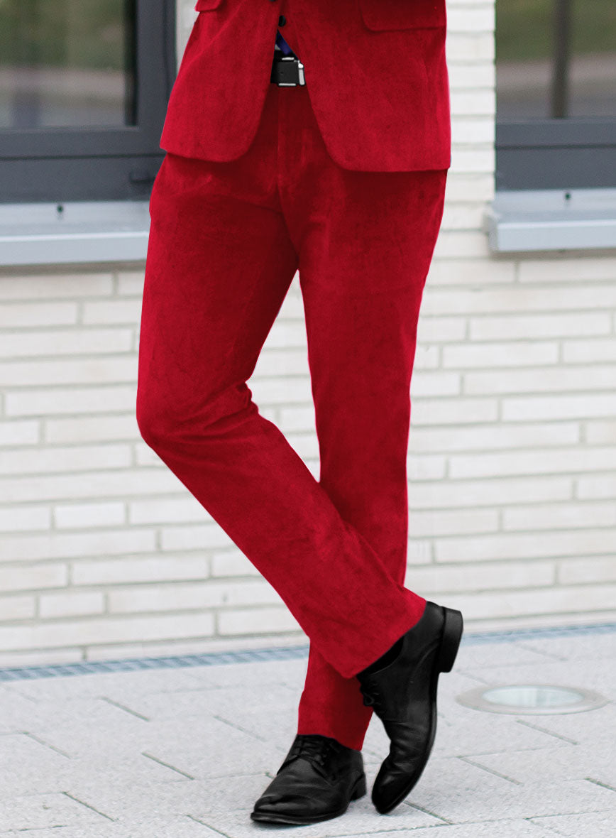 Red Velvet Pants - StudioSuits