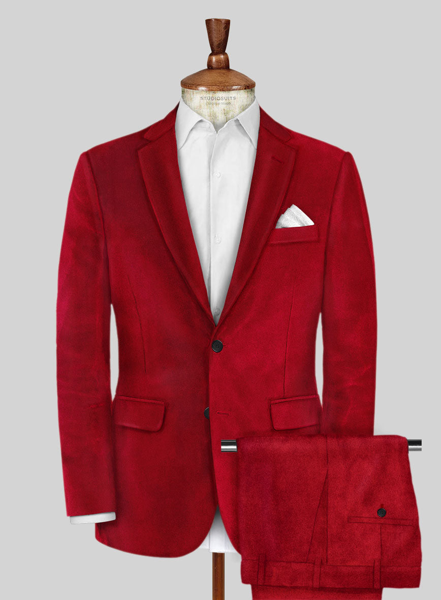 Red Velvet Suit - StudioSuits