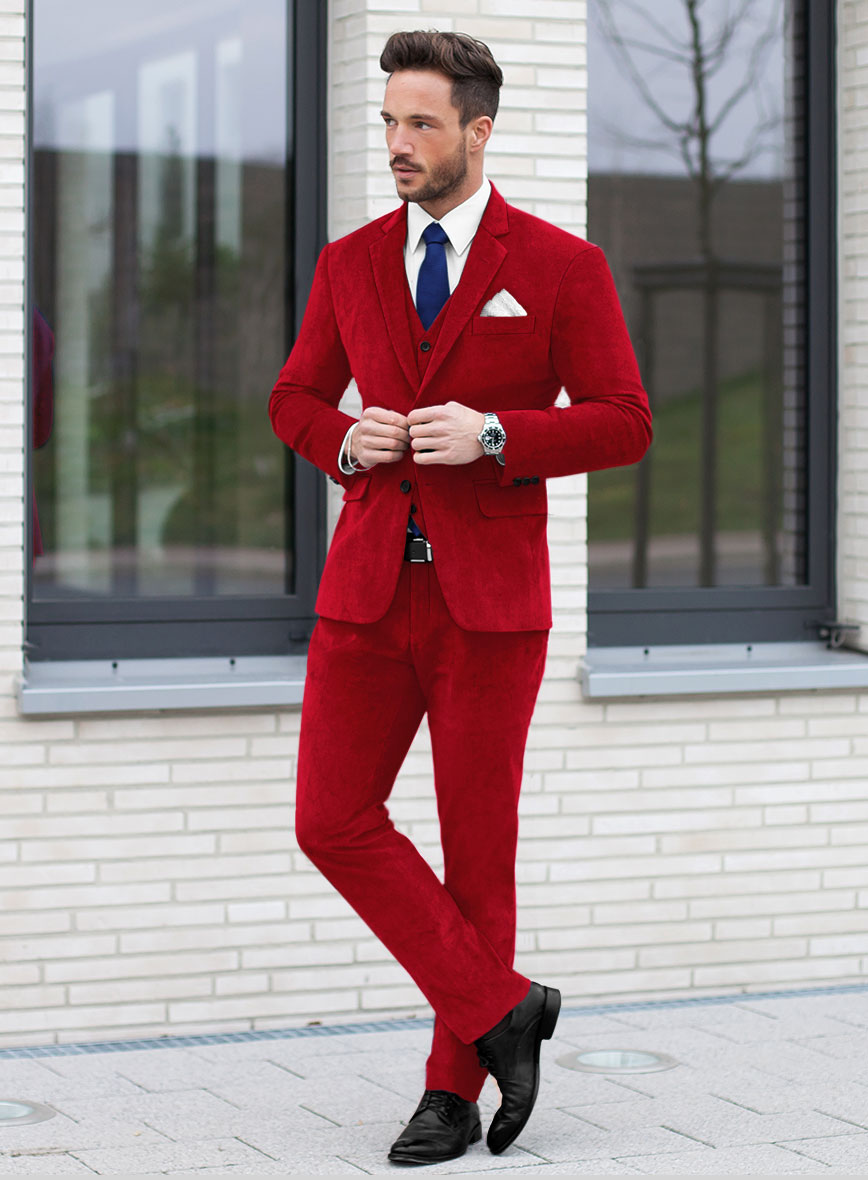 Red Velvet Suit - StudioSuits