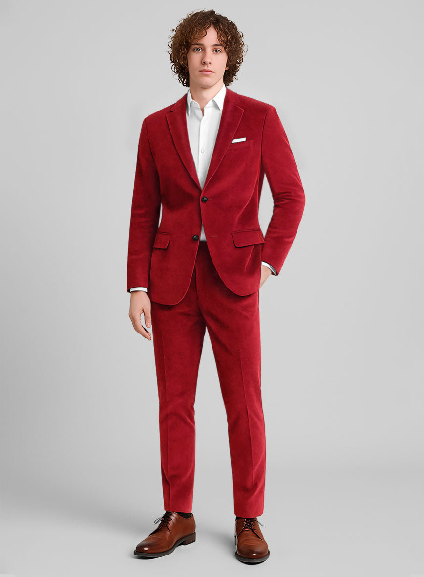 Red Velvet Suit - StudioSuits