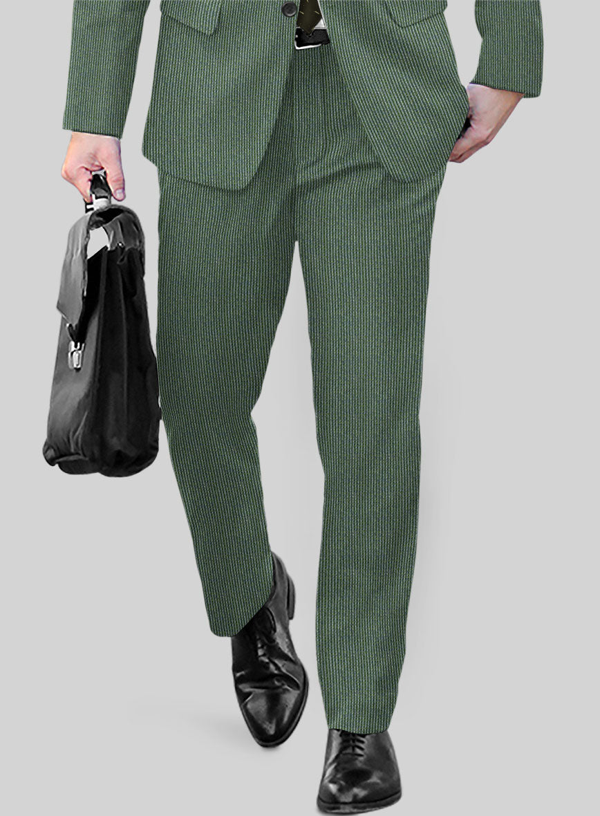 Regal Corded Green Stripe Tweed Suit - StudioSuits