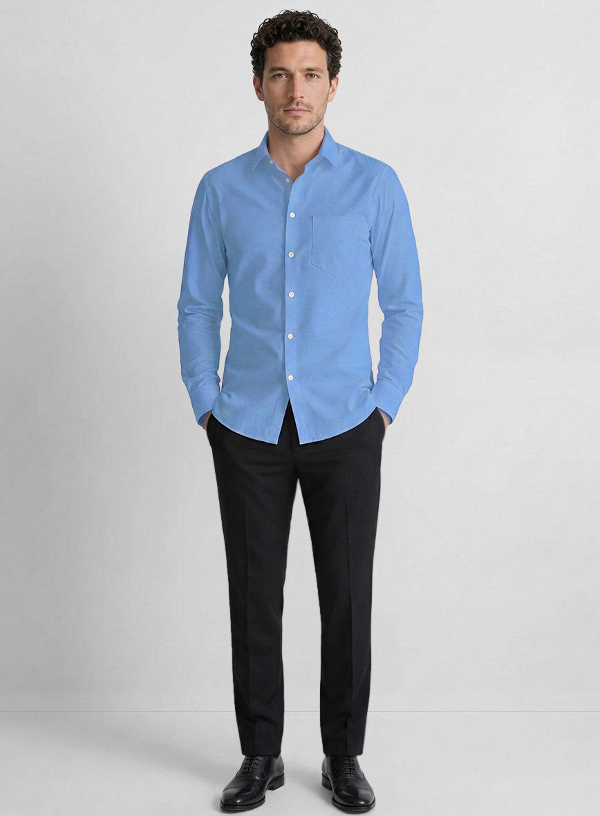 Regal Sapphire Cotton Shirt - StudioSuits