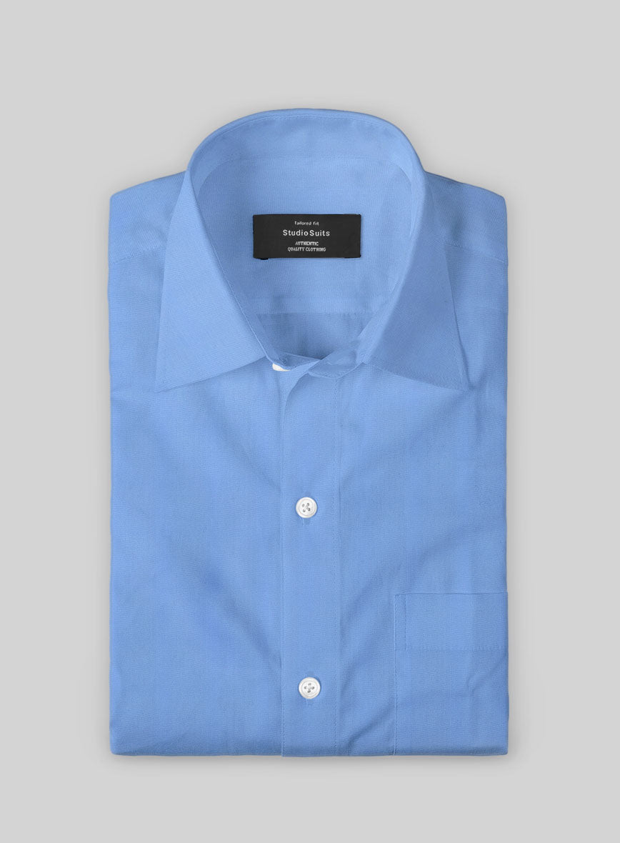 Regal Sapphire Cotton Shirt - StudioSuits