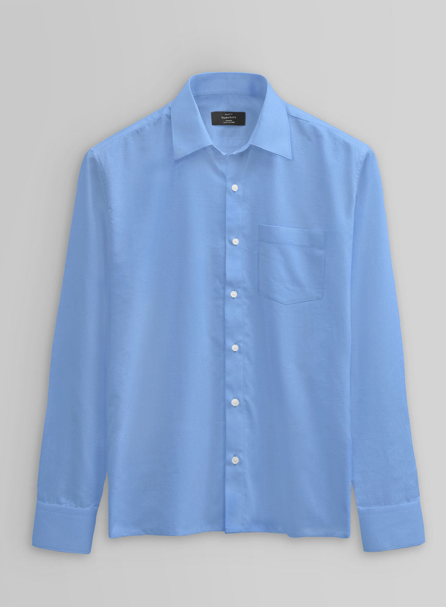 Regal Sapphire Cotton Shirt - StudioSuits