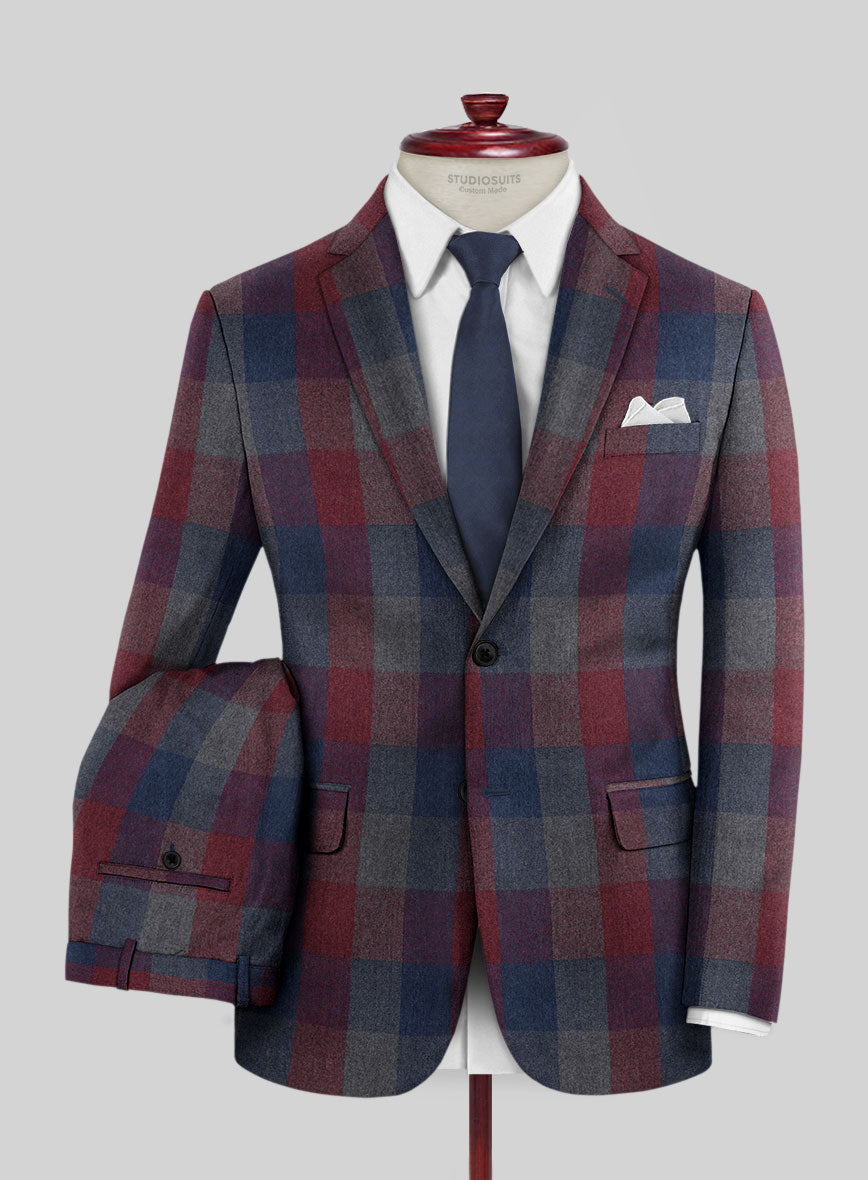 Regal Windowpane Lightweight Tweed Suit - StudioSuits