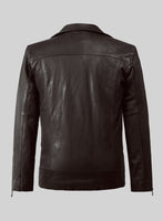 Resolute Brown Biker Leather Jacket - StudioSuits