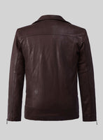 Resolute Burgundy Biker Leather Jacket - StudioSuits