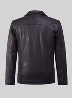 Resolute Purple Biker Leather Jacket - StudioSuits