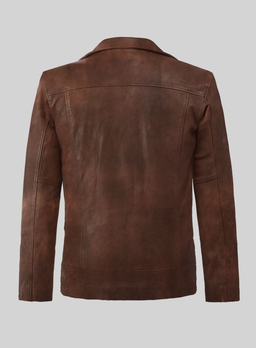 Resolute Spanish Brown Biker Leather Jacket - StudioSuits