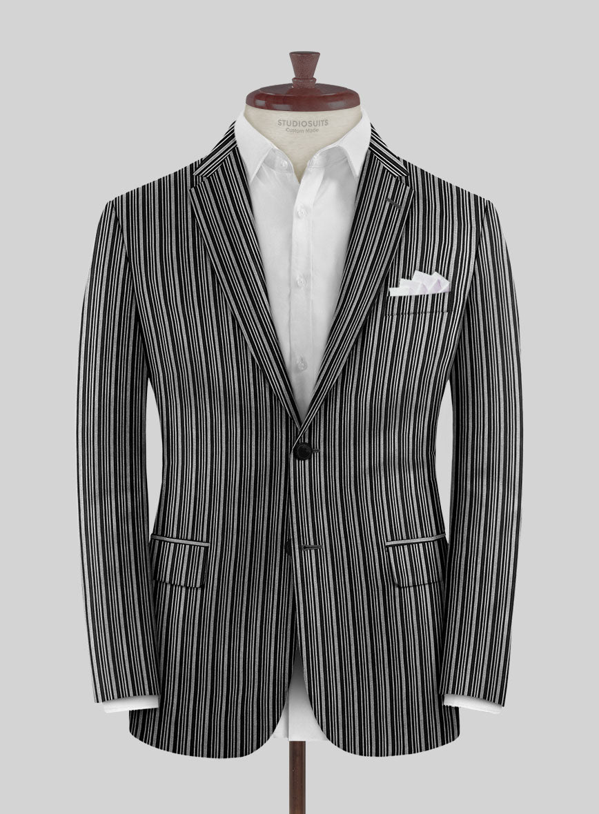 Retro Reel Black Stripe Jacket - StudioSuits