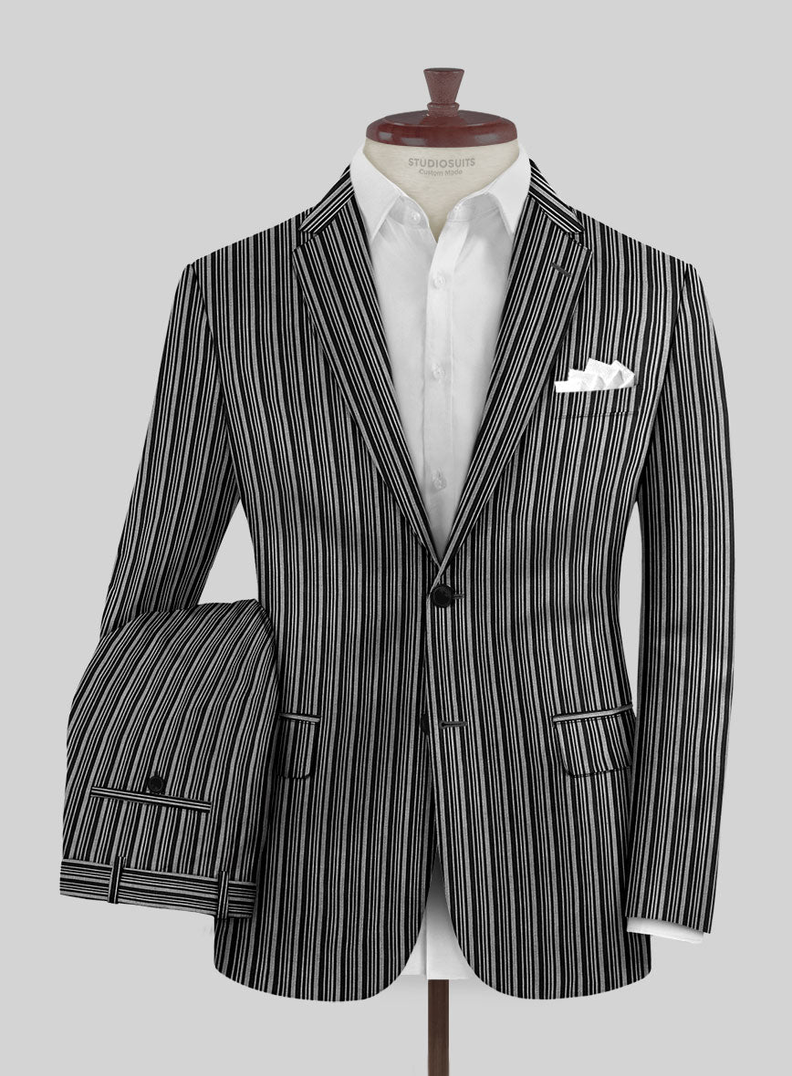 Retro Reel Black Stripe Suit - StudioSuits