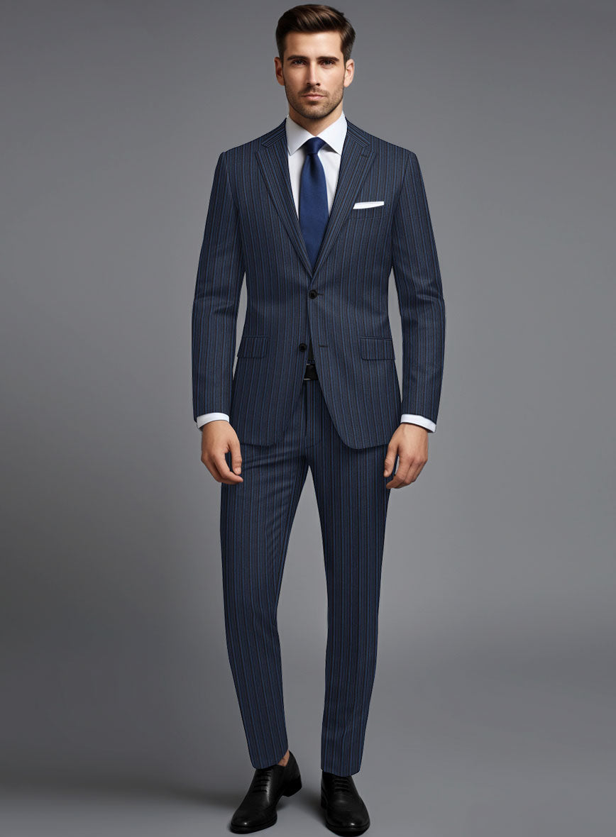 Retro Reel Blue Stripe Suit - StudioSuits