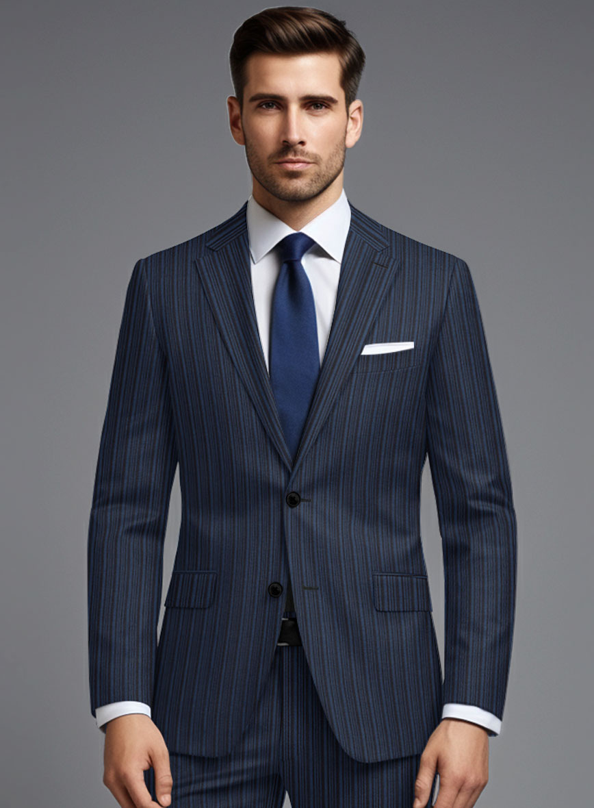 Retro Reel Blue Stripe Suit - StudioSuits