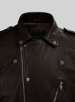Revolt Brown Biker Leather Jacket - StudioSuits