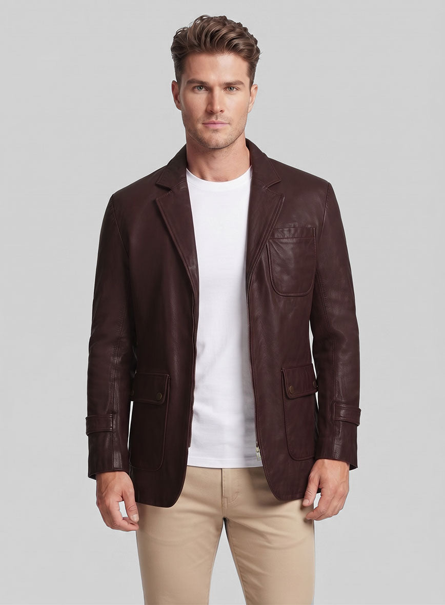 Robert Leather Blazer - StudioSuits