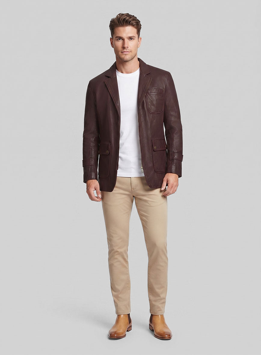 Robert Leather Blazer - StudioSuits