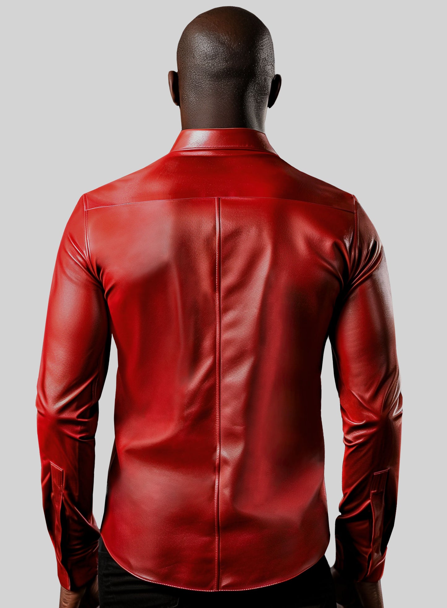 Rogue Red Leather Shirt - StudioSuits