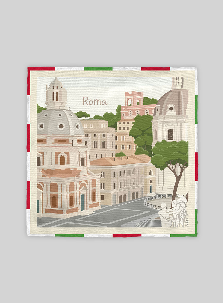 Roma Classica Silk Pocket Square - StudioSuits
