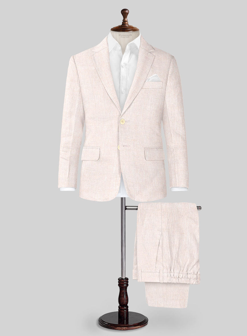 Roman Light Pink Linen Boys Suit - StudioSuits