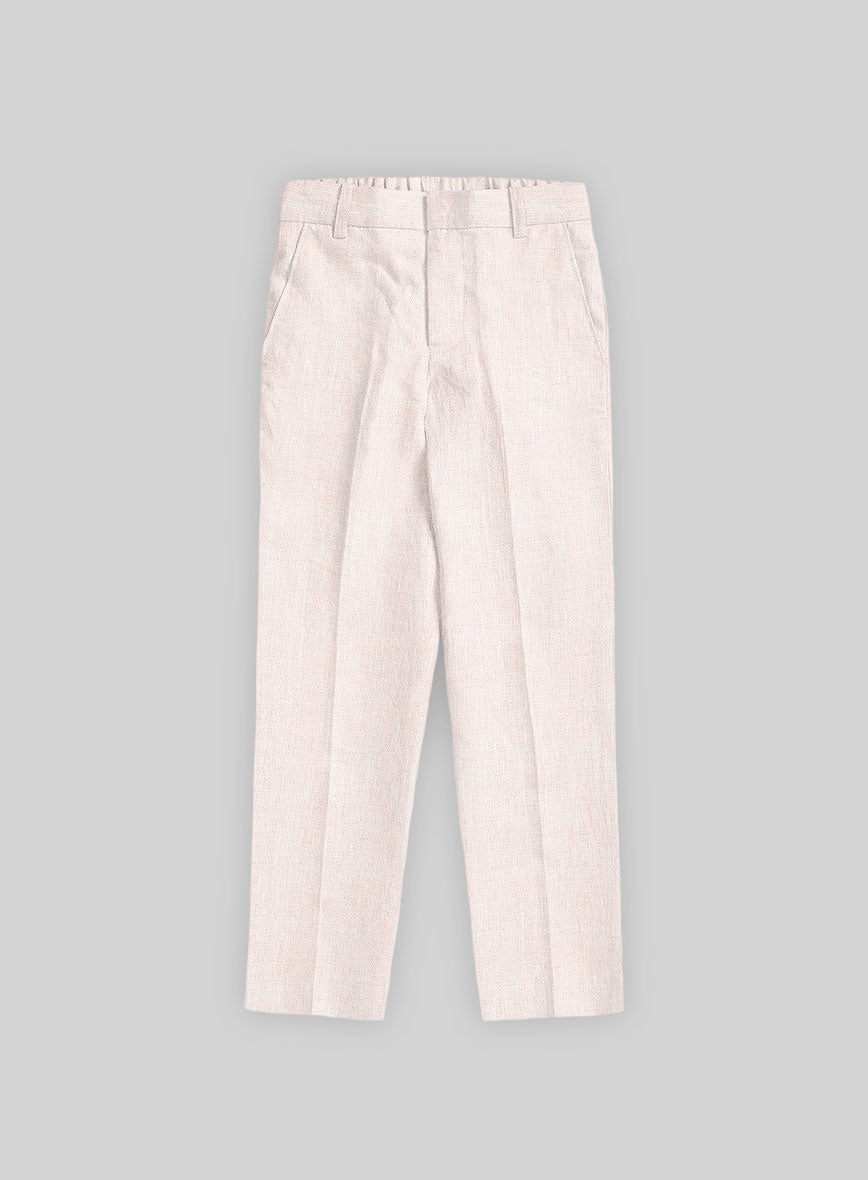 Roman Light Pink Linen Boys Suit - StudioSuits