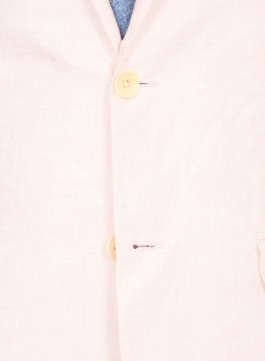 Roman Light Pink Linen Jacket - StudioSuits
