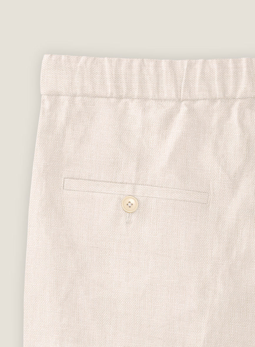 Roman Light Pink Linen Shorts - StudioSuits