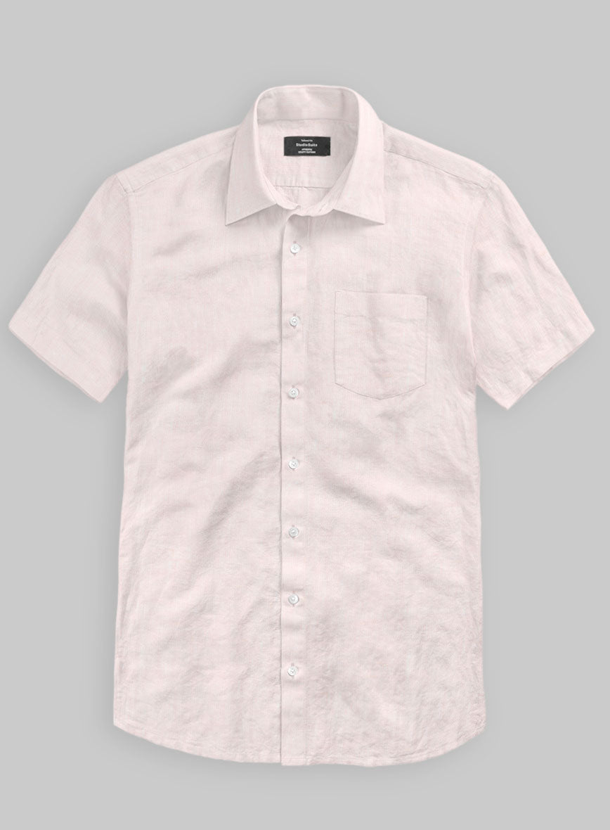 Roman Light Pink Linen Shirt - StudioSuits