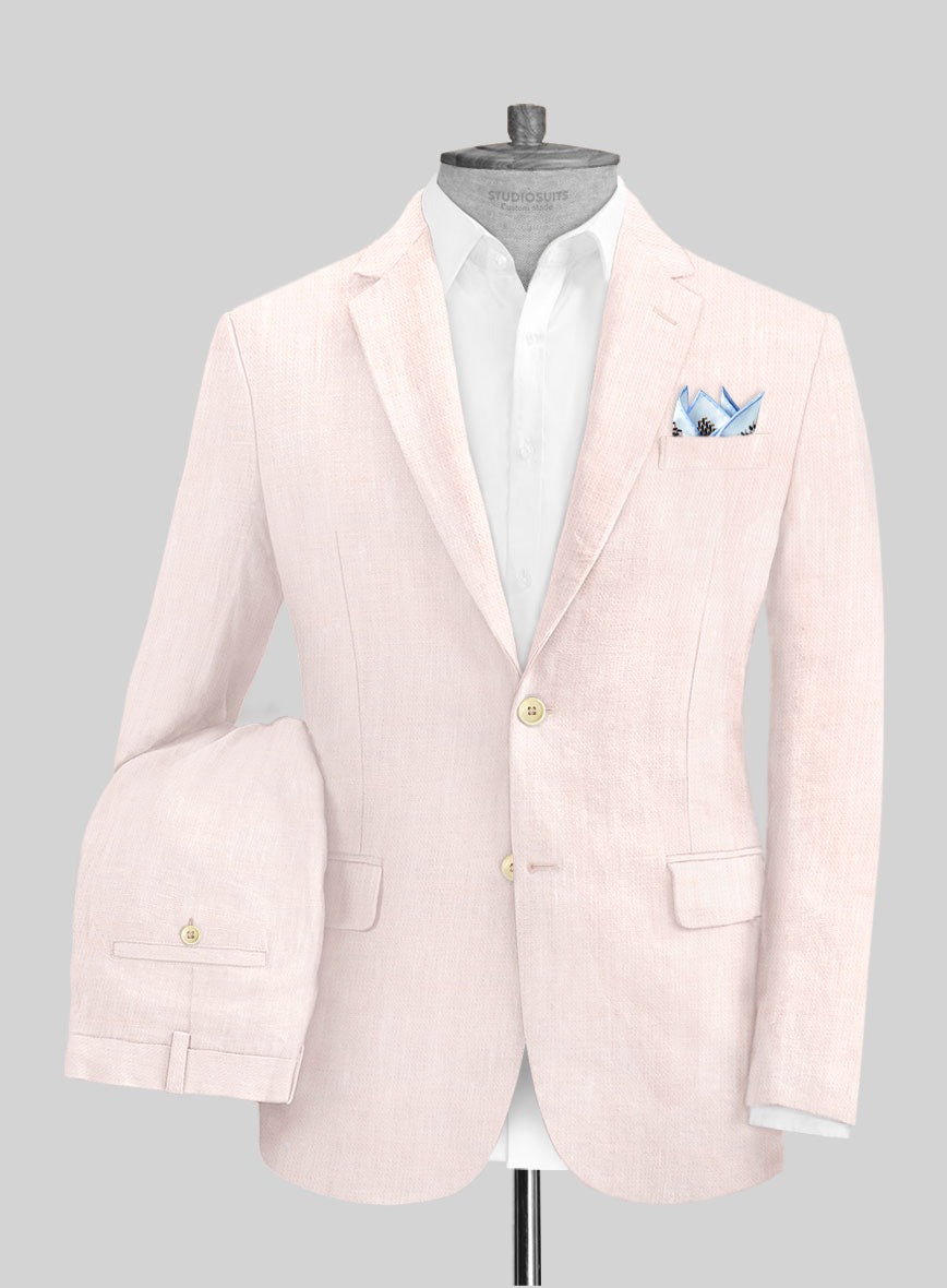 Roman Light Pink Linen Suit - StudioSuits