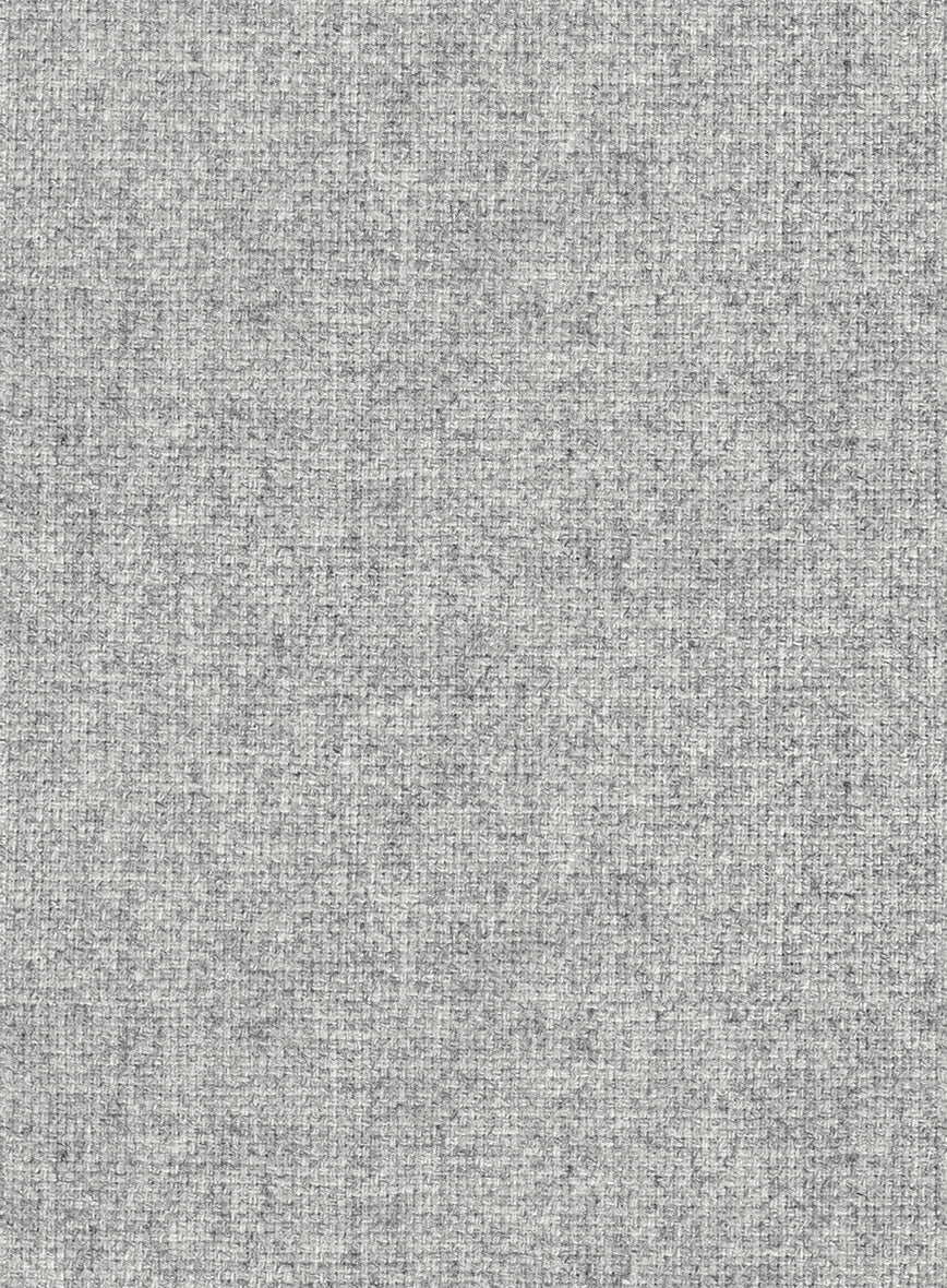 Rope Weave Light Gray Highland Tweed Trousers - StudioSuits