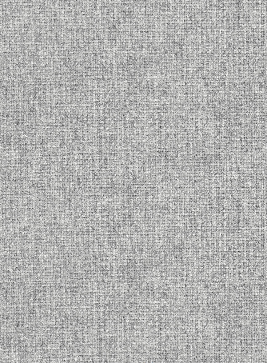 Rope Weave Light Gray Tweed Pants - StudioSuits
