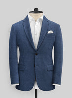 Rope Weave Persian Blue Tweed Jacket - StudioSuits