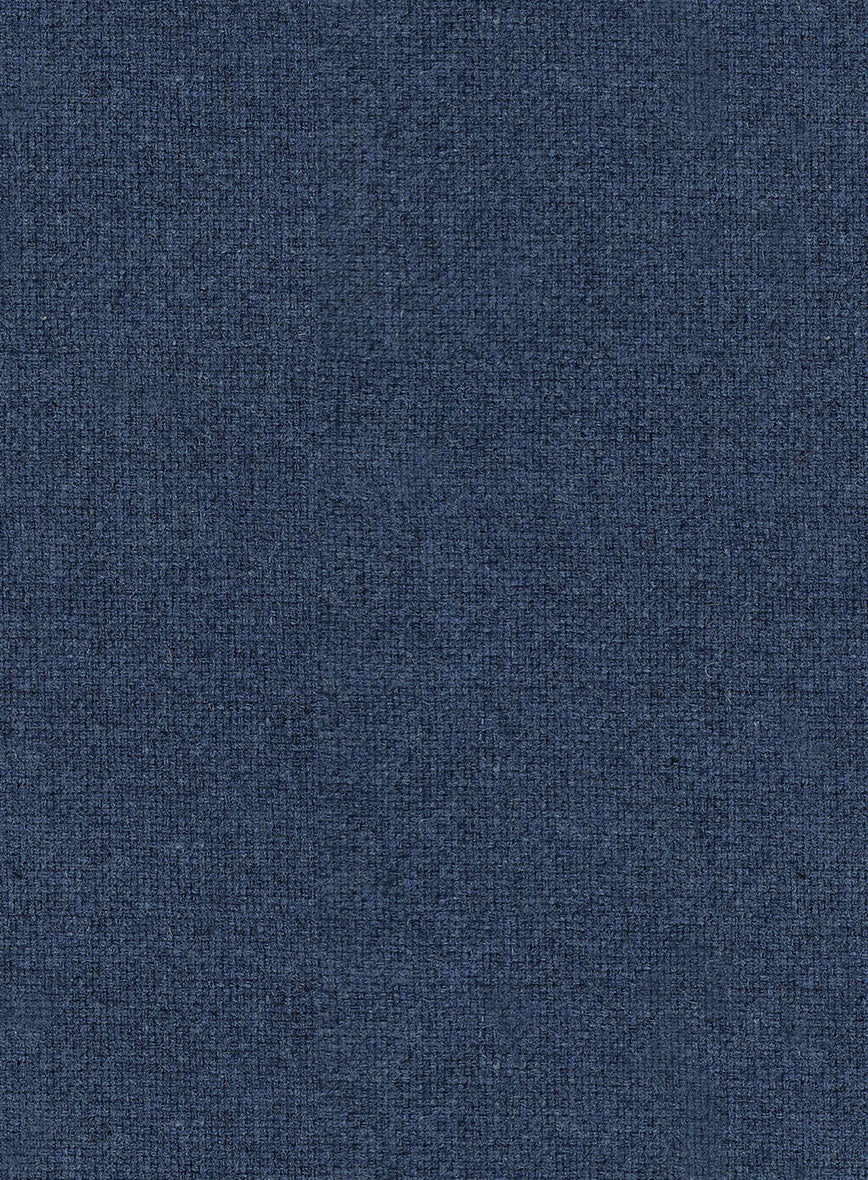Rope Weave Persian Blue Highland Tweed Trousers - StudioSuits