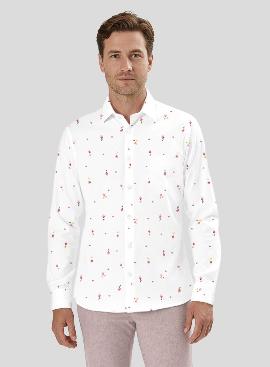 Rose Charm Cotton Shirt - StudioSuits