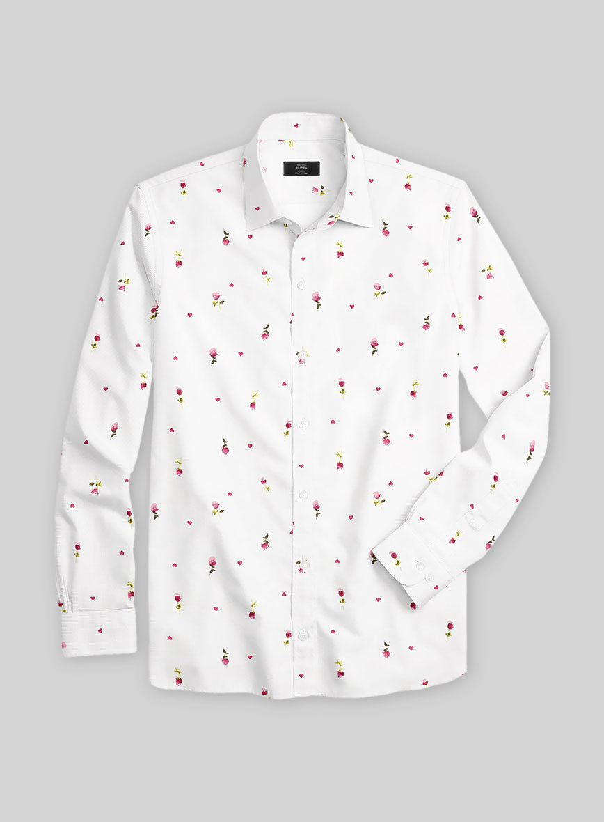 Rose Charm Cotton Shirt - StudioSuits