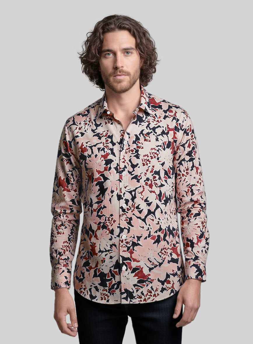 Rose Dusk Cotton Lycra Shirt - StudioSuits