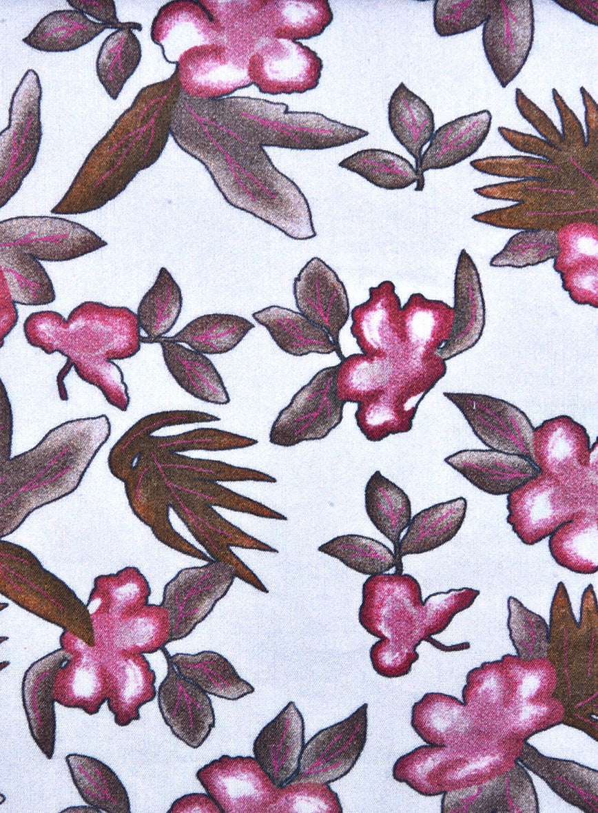 Rosewood Bloom Feather Cotton Shirt - StudioSuits