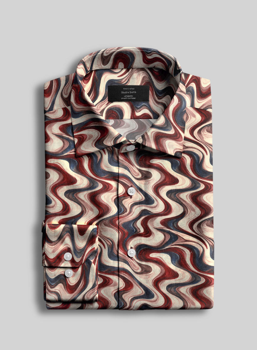 Rovello Swirl Silk Cotton Shirt - StudioSuits
