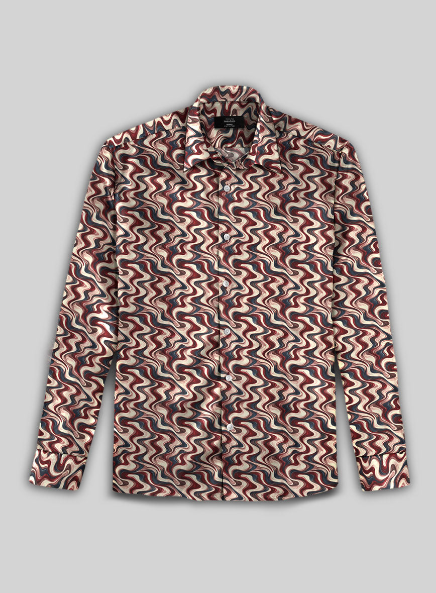 Rovello Swirl Silk Cotton Shirt - StudioSuits