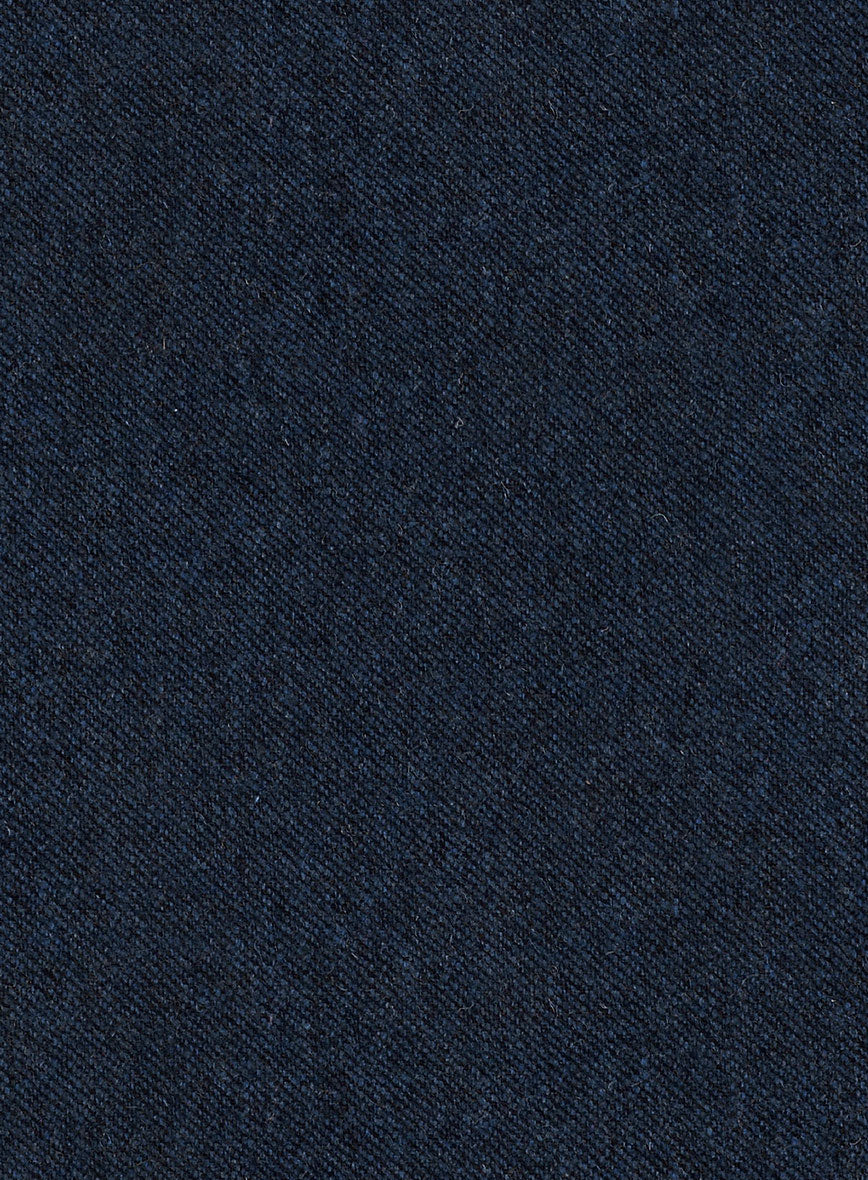 Royal Blue Denim Tweed Double Breasted Jacket - StudioSuits