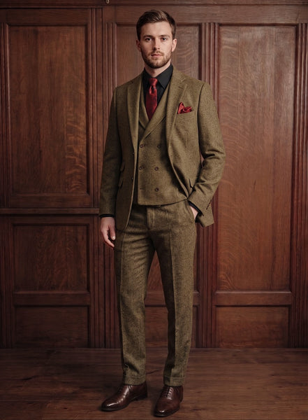Royal Brown Heavy Tweed 3 Piece Suit – StudioSuits