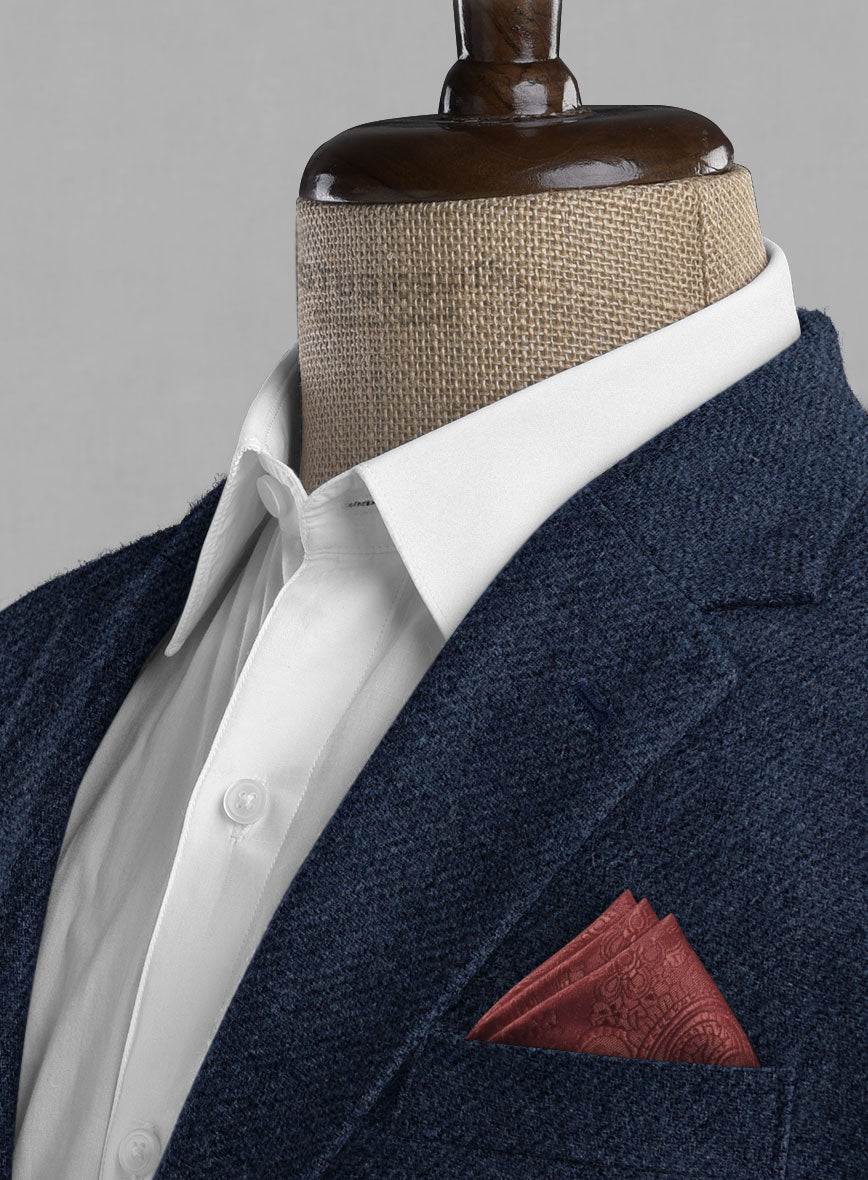 Royal Blue Heavy Tweed Jacket - StudioSuits