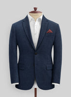 Royal Blue Heavy Tweed Jacket - StudioSuits