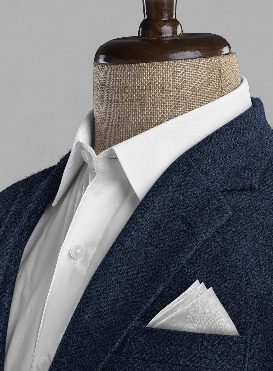 Royal Blue Heavy Tweed Jacket - StudioSuits
