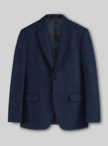 Royal Blue Heavy Tweed Jacket - StudioSuits
