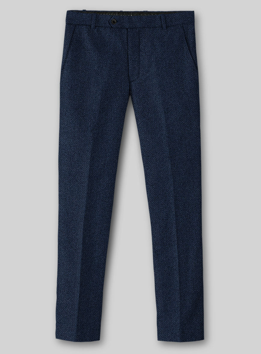 Royal Blue Heavy Tweed Pants - StudioSuits