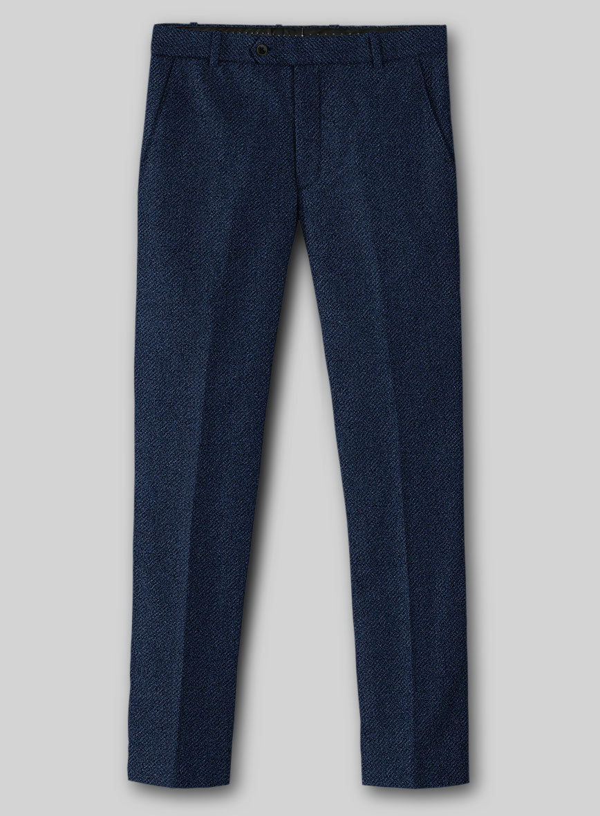 Royal Blue Heavy Tweed Pants - StudioSuits