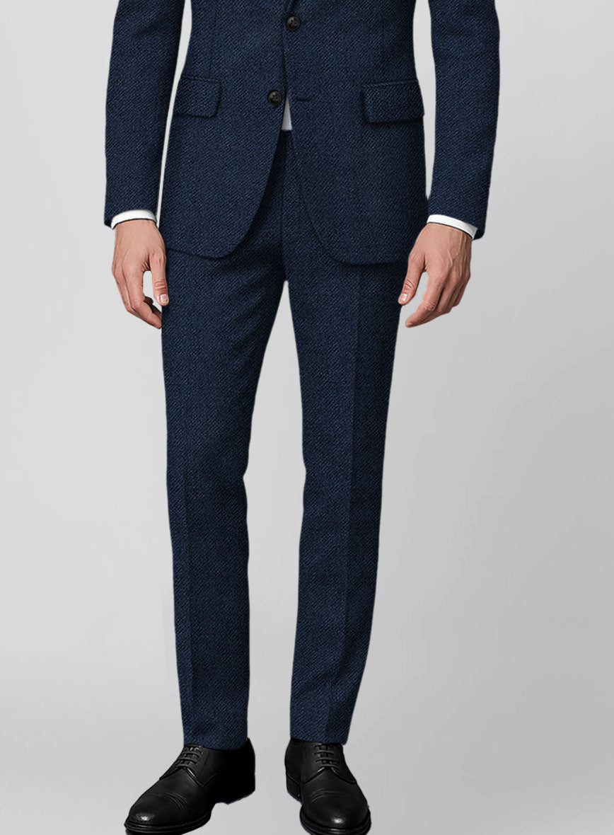 Royal Blue Heavy Tweed Suit - StudioSuits