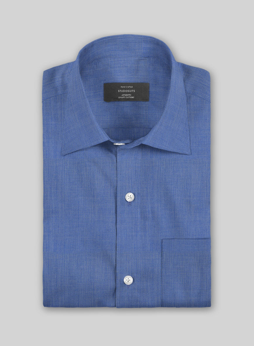 Royal Blue Organic Cotton Shirt - StudioSuits
