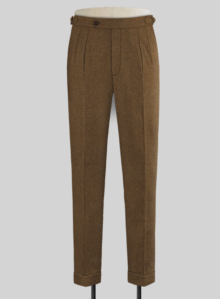 Royal Brown Heavy Tweed Highland Trousers - StudioSuits