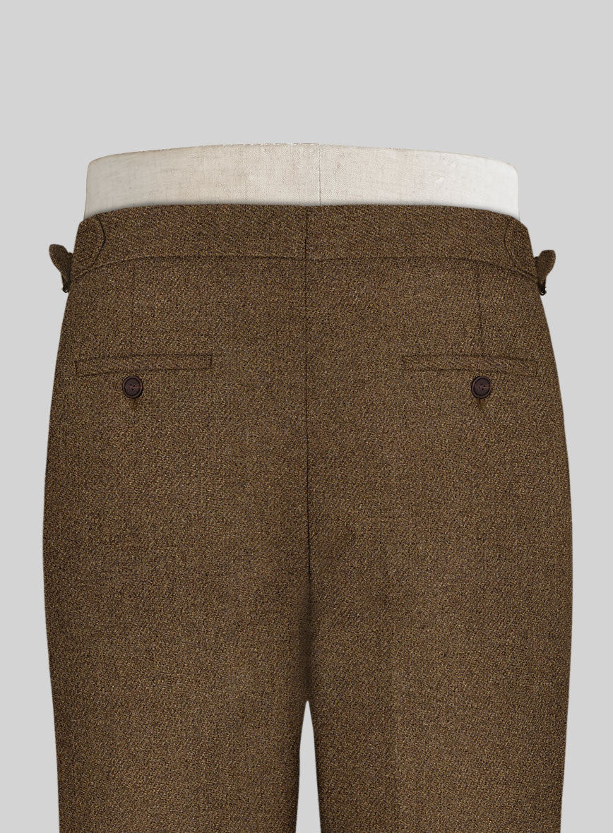 Royal Brown Heavy Tweed Highland Trousers - StudioSuits